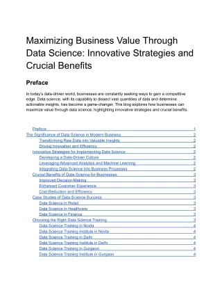 Maximizing Business Value Through Data Science_ Innovative Strategies and Crucial Benefits