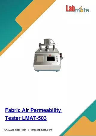 Fabric Air Permeability Tester/Weight-32 Kg