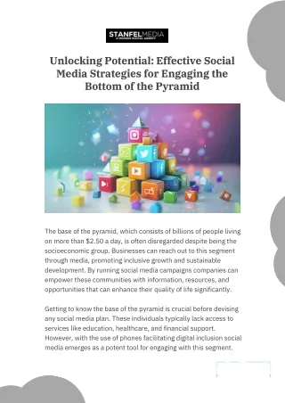 Unlocking Potential Effective Social Media Strategies for Engaging the Bottom of the Pyramid