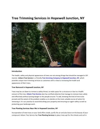 Tree Trimming Services in Hopewell Junction