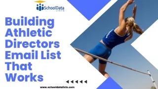 Building Athletic Directors Email List That Works