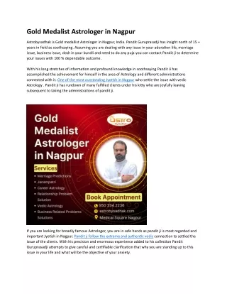 Gold medallist Astrologer in Nagpur