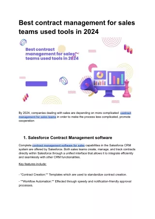 Best contract management for sales teams used tools in 2024