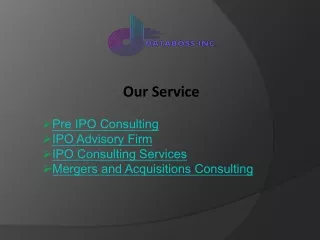 IPO Advisory Services - IPO Readiness Consulting Firms