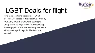 LGBT Deals for flight