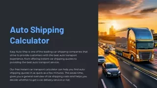 Auto Shipping Calculator