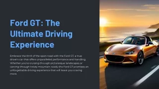 Ford GT Auto Transportation