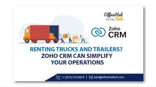 Renting Trucks and Trailers Zoho CRM Can Simplify Your Operations