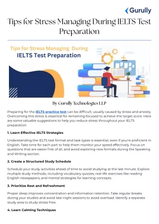 Tips for Stress Managing During IELTS Test Preparation