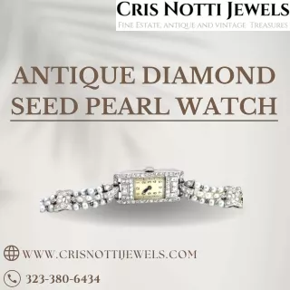 Antique Diamond seed Pearl Watch