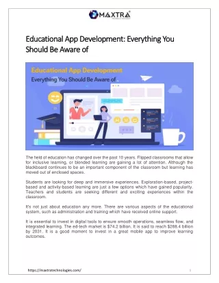 Educational App Development: Everything You Should Be Aware of