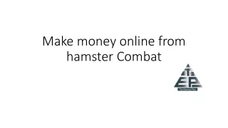 Make money online from hamster Combat