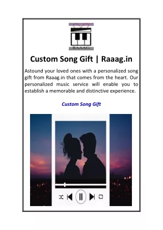 Custom Song Gift  Raaag.in