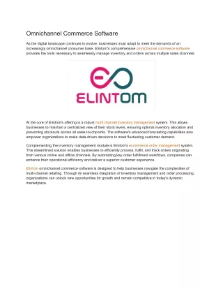 Omnichannel Commerce Software1