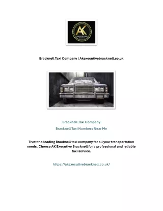 Bracknell Taxi Company | Akexecutivebracknell.co.uk