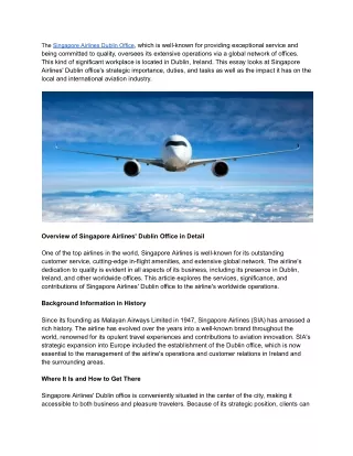 Singapore Airlines Dublin Office (1)