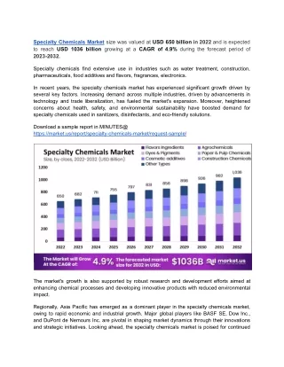 Sustainable Practices in Specialty Chemicals: A New Era