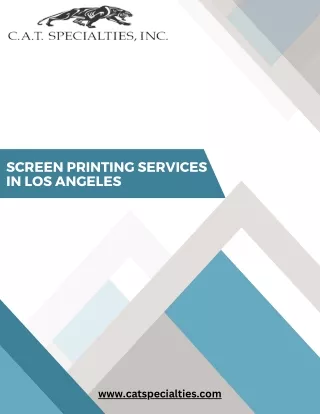 Get Top-Quality Screen Printing Services in Los Angeles