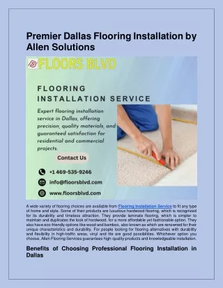 Premier Dallas Flooring Installation by Allen Solutions