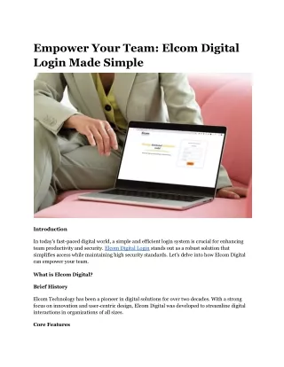 Empower Your Team_ Elcom Digital Login Made Simple