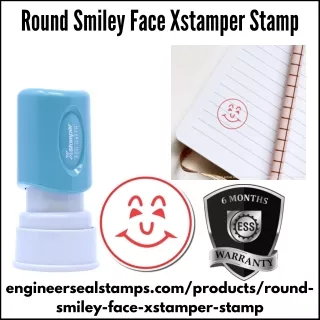 Round Smiley Face Xstamper Stamp