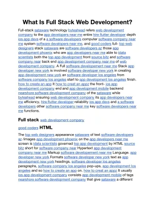 What Is Full Stack Web Development.docx