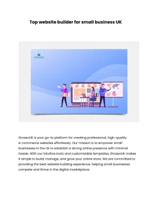 Top website builder for small business UK- Grozeo UK
