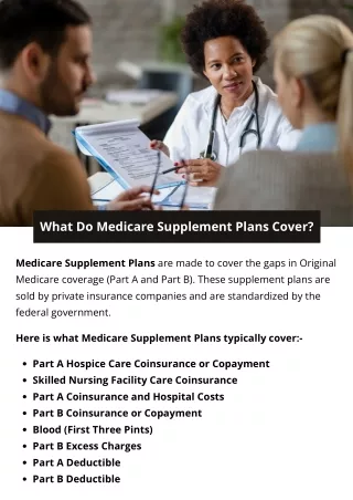 What Do Medicare Supplement Plans Cover?