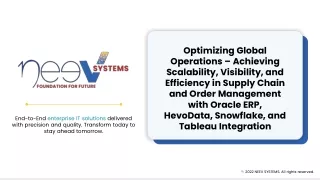 Optimizing Global Operations – Achieving Scalability, Visibility, and Efficiency in Supply Chain and Order Management wi