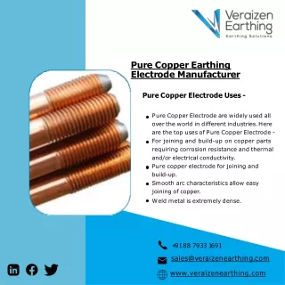 Pure Copper Earthing Electrode |Veraizen Earthing