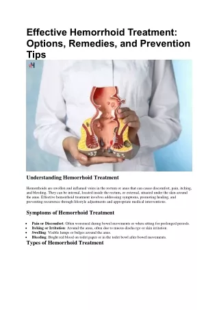 Effective Hemorrhoid Treatment