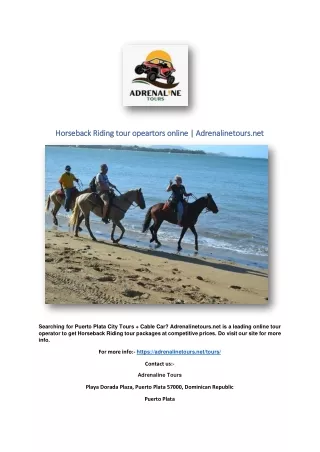 Horseback Riding tour opeartors online | Adrenalinetours.net