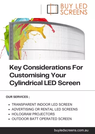 Key Considerations For Customising Your Cylindrical LED Screen