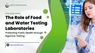 The Role of Food and Water Testing Laboratories