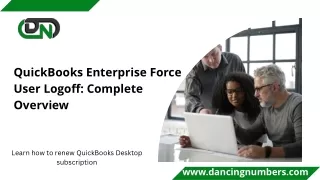 QuickBooks Enterprise Force User Logoff Complete Overview