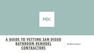 A Guide to Vetting San Diego Bathroom Remodel Contractors