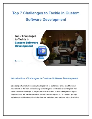Top 7 Challenges to Tackle in Custom Software Development