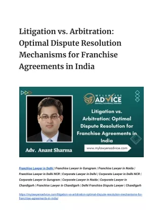Franchise Lawyer in Noida