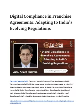 Digital Compliance in Franchise