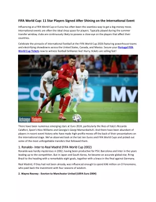 11 Star Players Signed After Shining on the International Event
