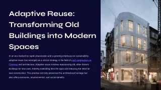 Adaptive Reuse_ Transforming Old Buildings into Modern Spaces