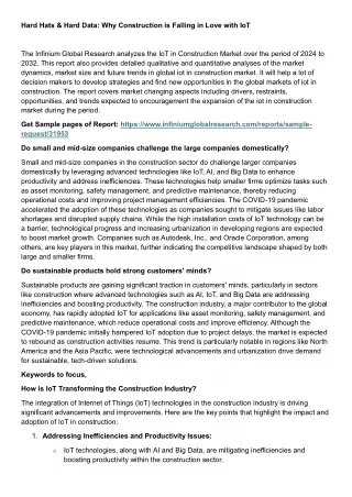 IoT in Construction Market