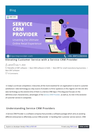 Improving Customer Service with a Service CRM Provider