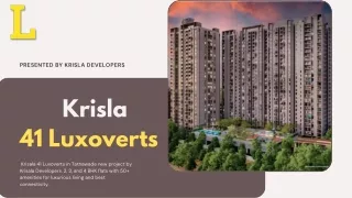 Krisala 41 luxoverts New Residential Project in Tathawade