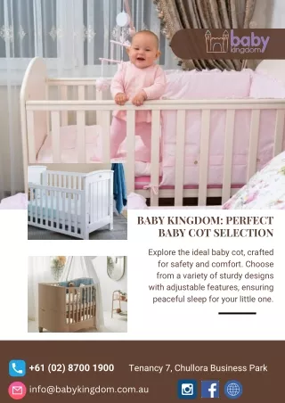 Explore Comfort with Baby Kingdom's Convertible Baby Cot