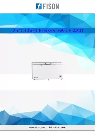 -25°C Chest Freezer Net weight 124 kg