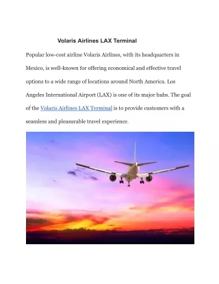 Volaris Airlines LAX Terminal