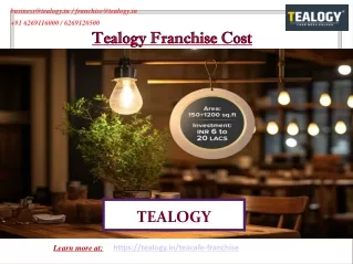 Tealogy Franchise Cost