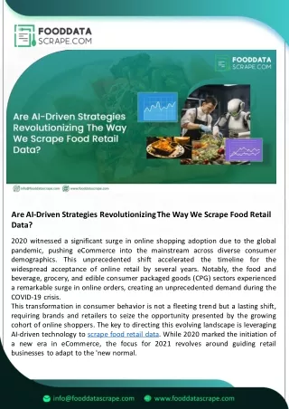 Are AI-Driven Strategies Revolutionizing the Way We Scrape Food Retail Data?
