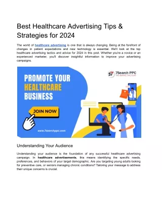 Best Healthcare Advertising Tips & Strategies for 2024